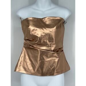 Zara Rose Gold Top Women's Medium NEW with tags